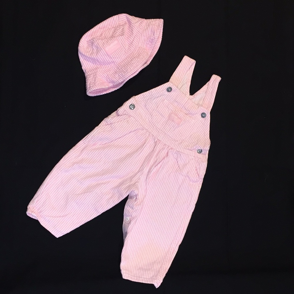 SET 18mth - OSHKOSH DENIM OVERALLS WITH HAT